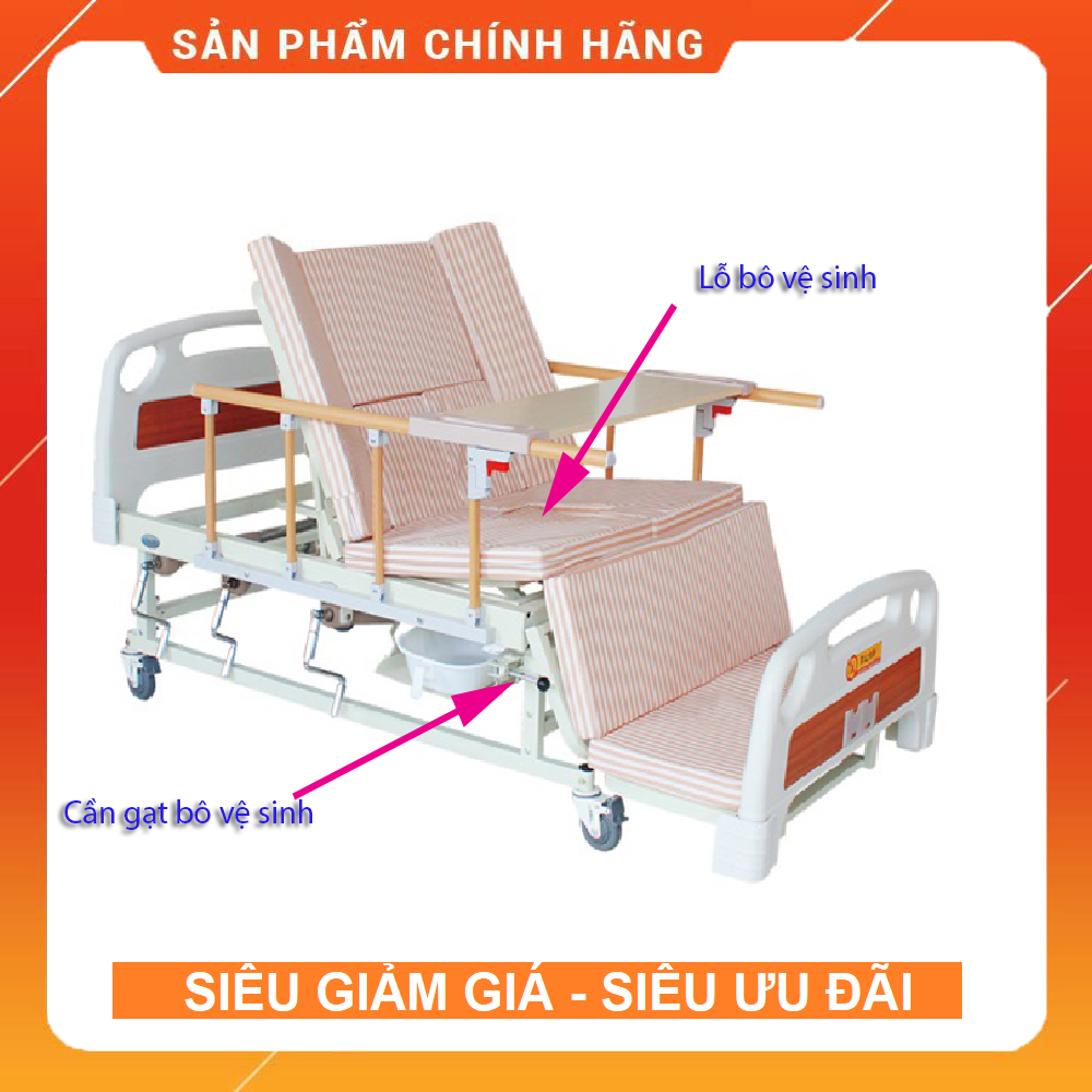 Giường bệnh nhân 4 tay quay cao cấp giá tốt nhất ở Đồng Nai